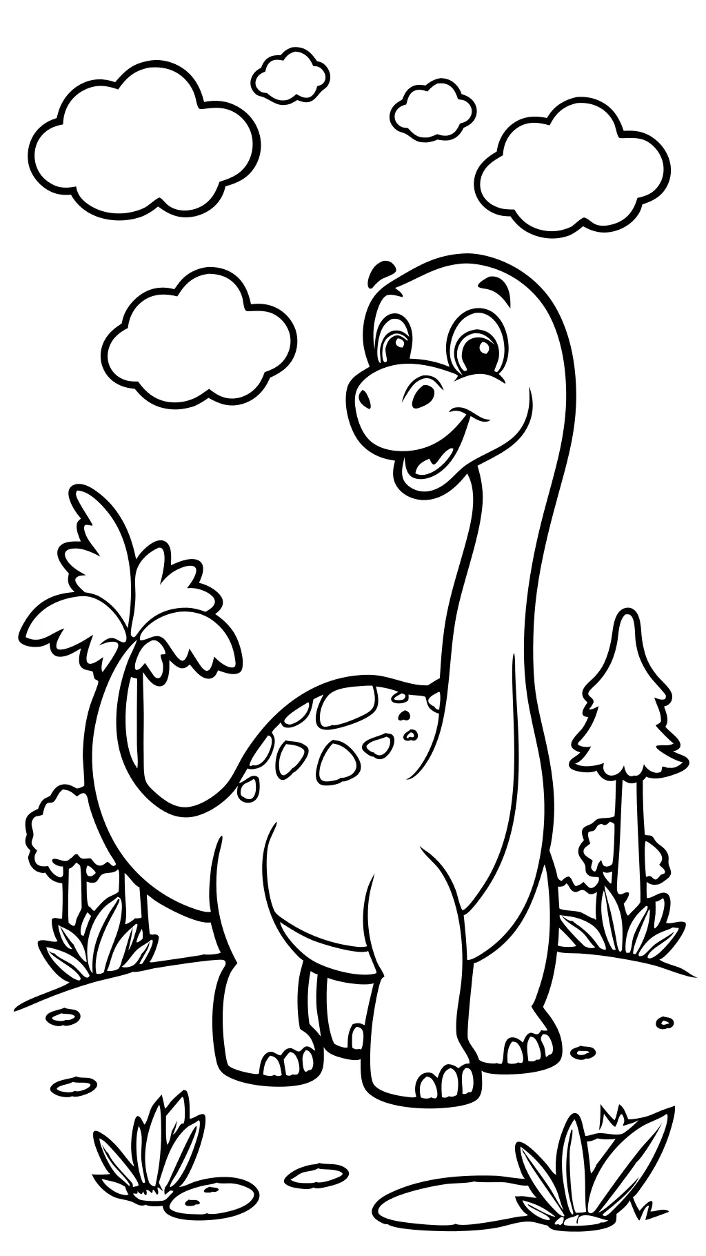 Páginas para colorear El buen dinosaurio